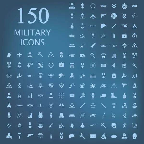 Katonai ikon készlet ikon — Stock Vector