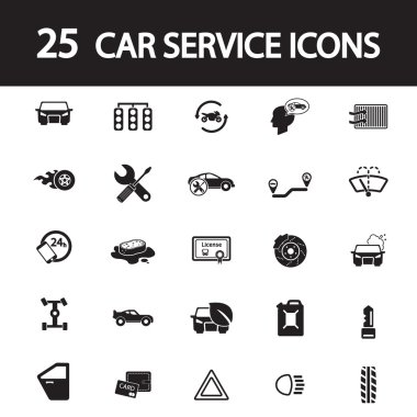 Araba Servis simge seti