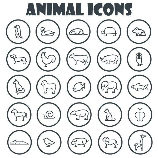 Grande set di icone aninali — Vettoriale Stock