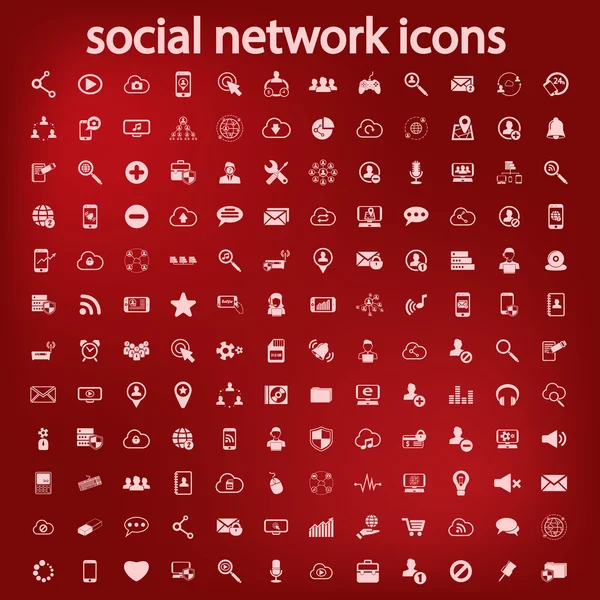 Społecznej sieci ustawić ikonę — Wektor stockowy