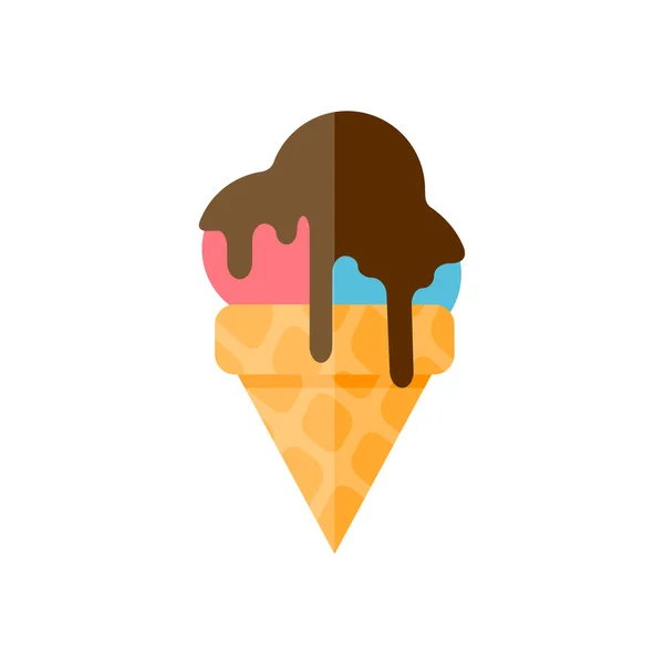 Ice cream cone icon — Stock Vector