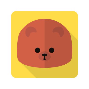 köpek renkli düz simgesi