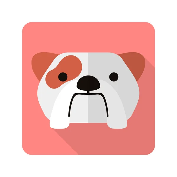 Cão colorido ícone plano — Vetor de Stock
