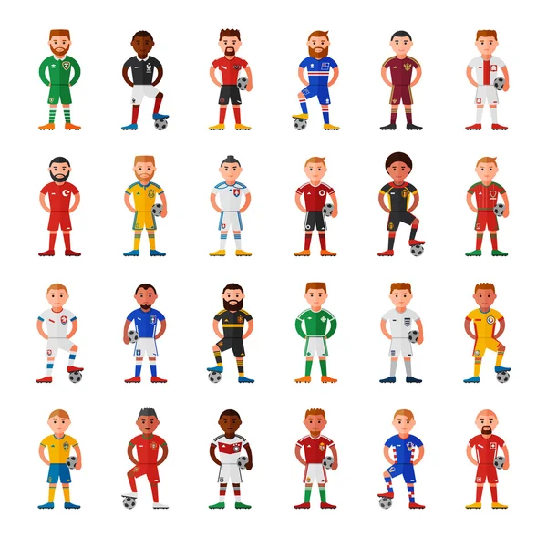 Voetbal teams platte pictogram — Stockvector