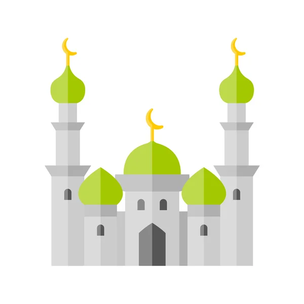 Muslim mosque colorful flat icon — Stock Vector