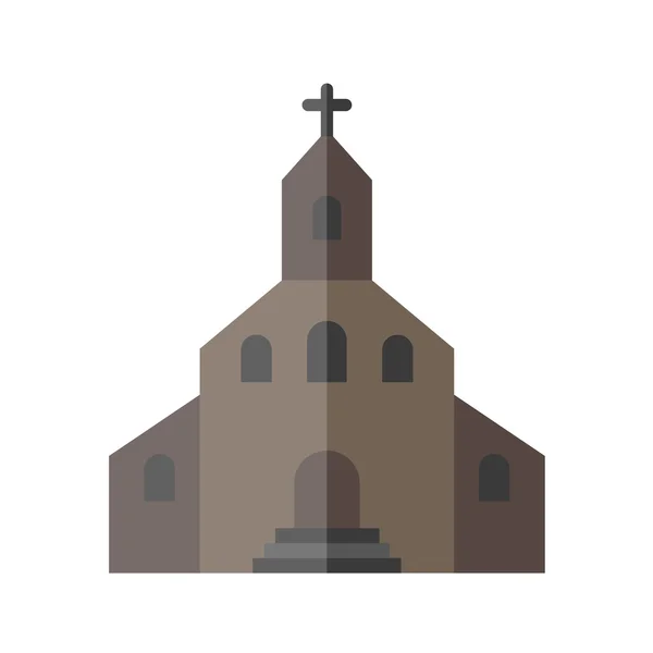 Iglesia Católica icono plano colorido — Vector de stock