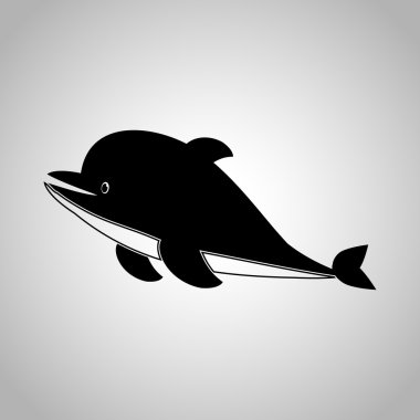 siyah basit yunus simgesi