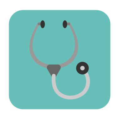 Phonendoscope düz simgesi