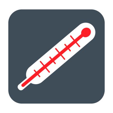 termometre düz simgesi