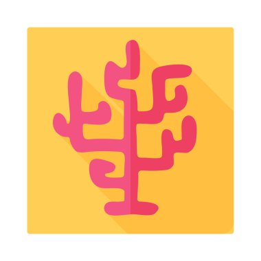 yosun renkli düz simgesi