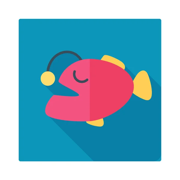 小鱼多彩的平面图标 — 图库矢量图片