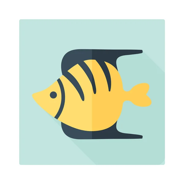 小鱼多彩的平面图标 — 图库矢量图片