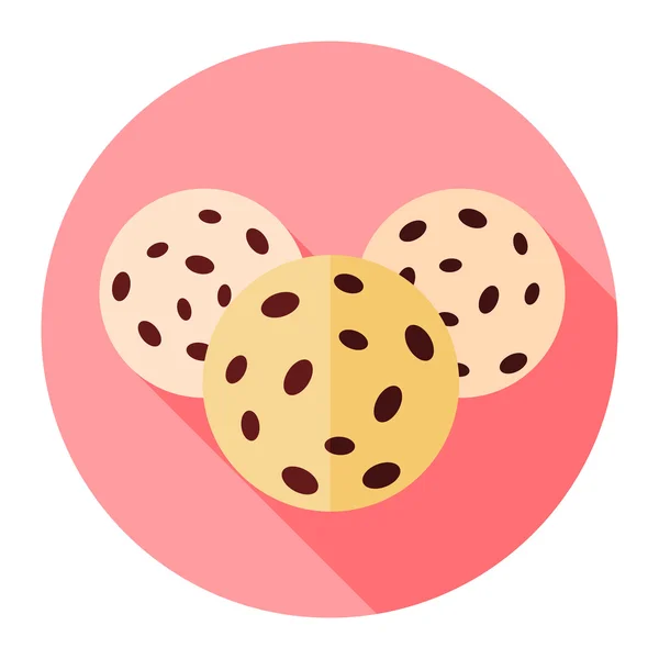 Ícone colorido liso do biscoito — Vetor de Stock