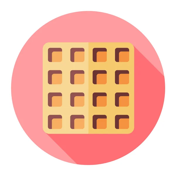 Galleta plana icono colorido — Vector de stock