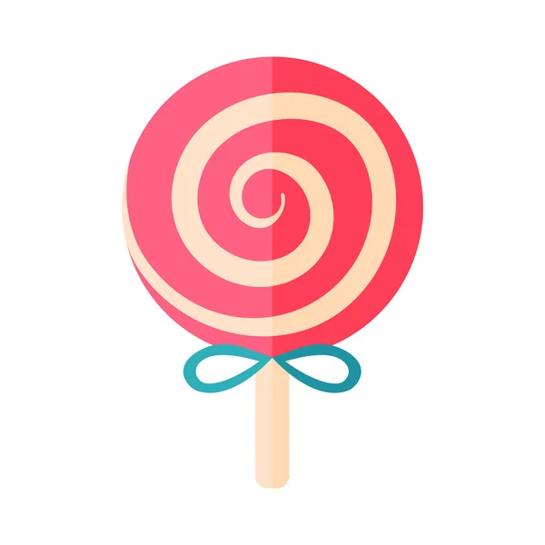 Lollipop plat kleurrijke pictogram — Stockvector