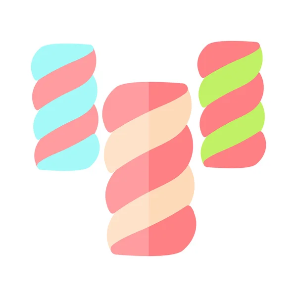 Marshmallow piatto icona colorata — Vettoriale Stock