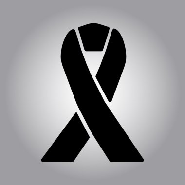 siyah basit AIDS simgesi