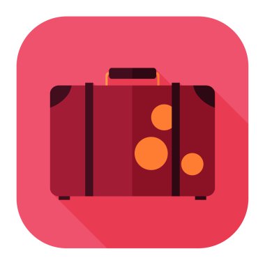 Seyahat bavul düz simgesi