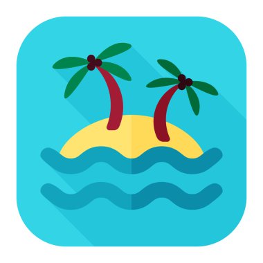 Turizm Adası düz simgesi