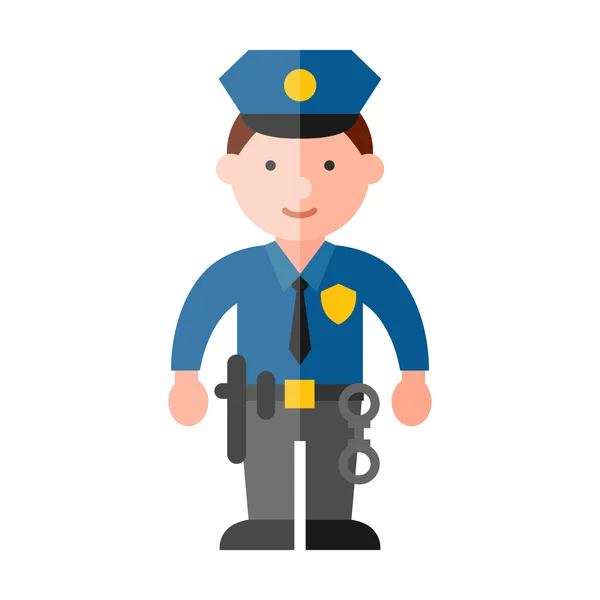 Colorido policial plana ícone — Vetor de Stock
