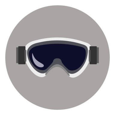 kar maskesi düz simgesi