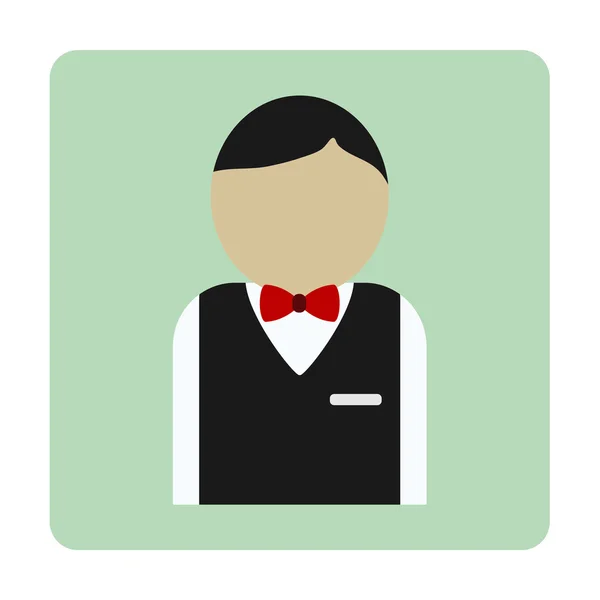 Croupier icono plano — Vector de stock