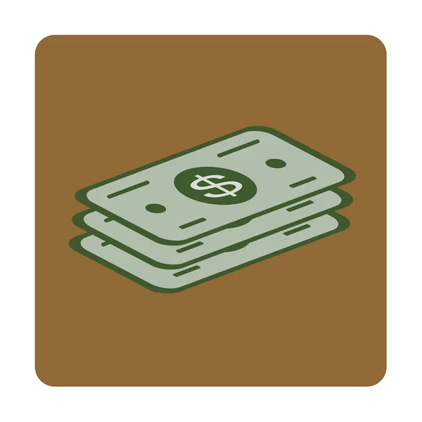 Pieniądze płaska ikona — Wektor stockowy