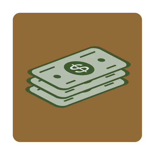 Icono plano de dinero — Vector de stock