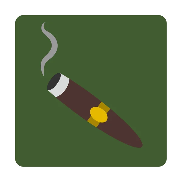 Icono plano de cigarro — Archivo Imágenes Vectoriales