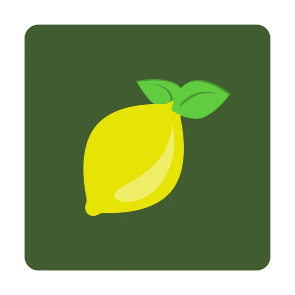 Icono plano de limón — Archivo Imágenes Vectoriales