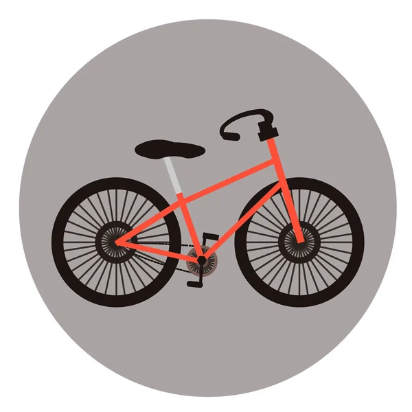 Deporte bicicleta plana icono — Vector de stock