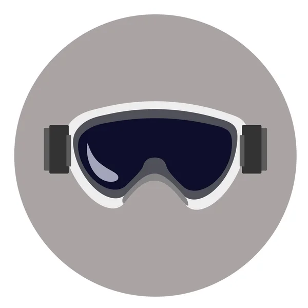 Máscara de esqui ícone plano —  Vetores de Stock