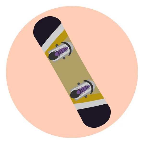 Colorato snowboard icona piatta — Vettoriale Stock
