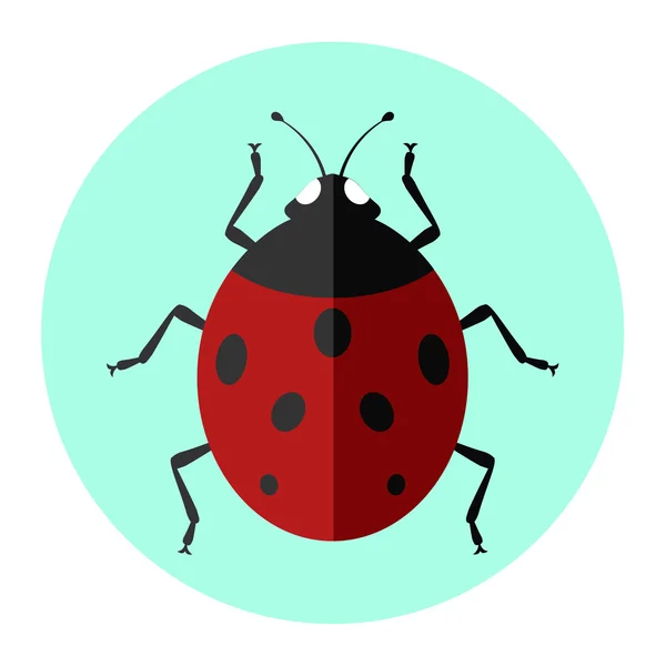 Color insects flat icon — Stock Vector