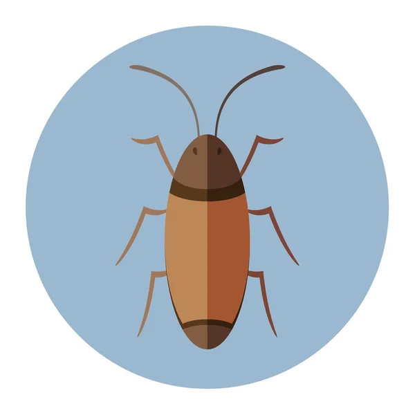 Cor insetos ícone plano — Vetor de Stock