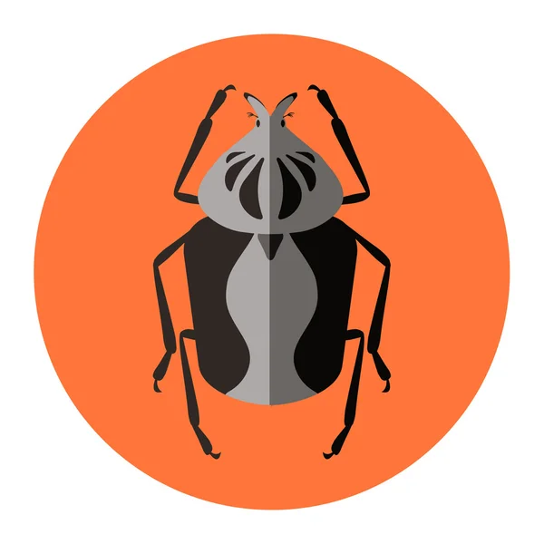 Color insects flat icon — Stock Vector