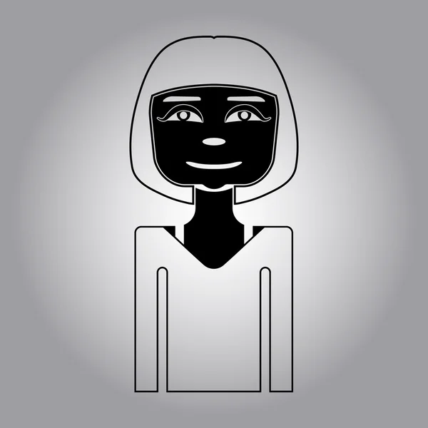 Fekete egyszerű ember ikon — Stock Vector