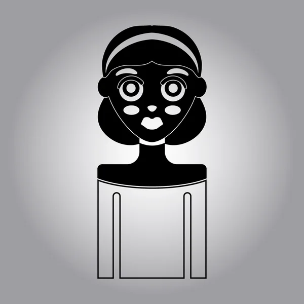 Fekete egyszerű ember ikon — Stock Vector