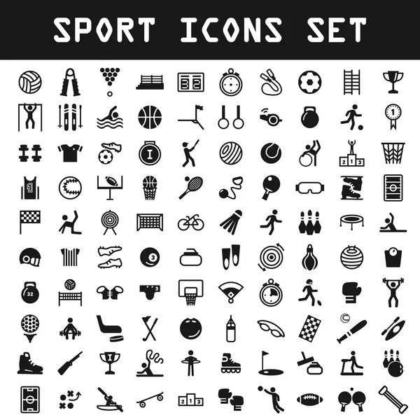 Gran deporte icono conjunto simple — Vector de stock