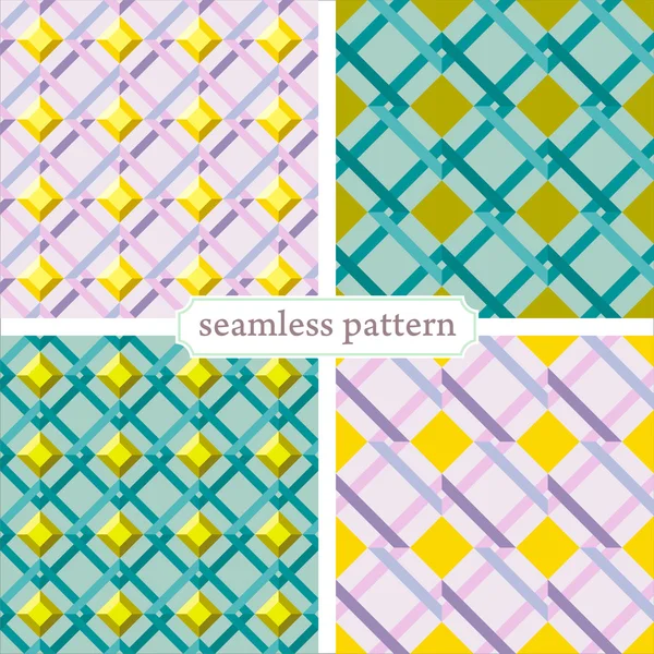 Illustration vector seamless geometric pattern in retro style _ set3 — стоковый вектор