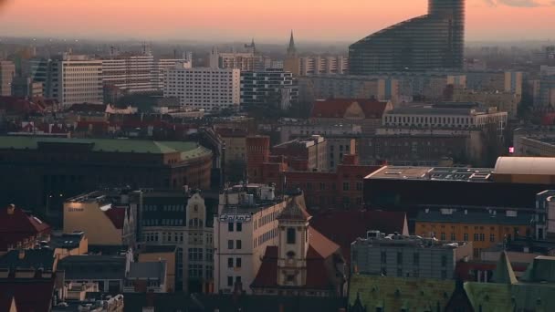 View from the Church St Elizabeth, Wroclaw, Poland_10 — Stock Video