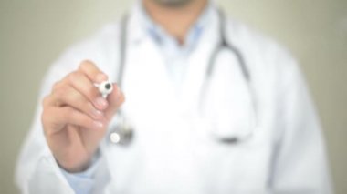 Saç ekimi, şeffaf ekranda yazma doktor