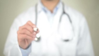 Akciğer kanseri, şeffaf ekranda yazma doktor