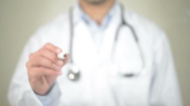 Sağlık sorunları, şeffaf ekranda yazma doktor