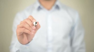 Pazarlama stratejisi,, şeffaf ekran üzerinde yazılı dostum