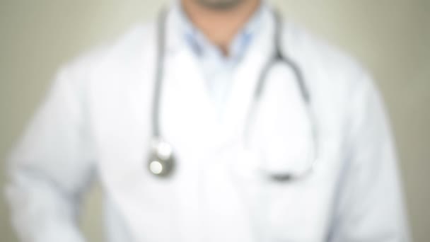 Tıp, şeffaf ekranda yazma doktor — Stok video