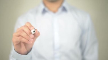 Senin App-ebilmek nasıl bir kar? , adam şeffaf ekran üzerine yazma