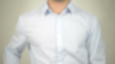 Değil mi? , adam şeffaf ekran üzerine yazma