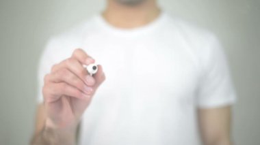 İspanya için şeffaf ekranda yazma adam hoş geldiniz.
