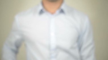 Resume şablonlar, şeffaf ekranda yazma adam